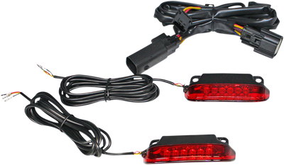 Custom Dynamics LED Saddlebag Lid Rail Light Bars Red CD-LR-11-R