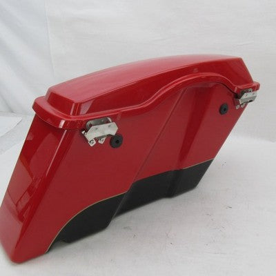 Harley OEM  2010 FLHR Road King Left Saddlebag Scarlet Red Black 90899