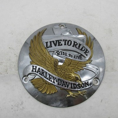 Harley Davidson OEM Eagle Iron Live to Ride 3 Hole Derby Cover 70-98 2