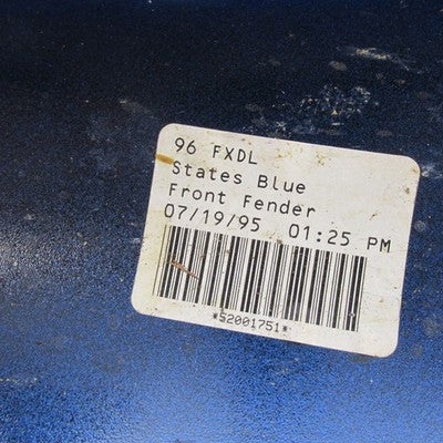 Harley OEM 1996 Dyna FXDL Front Fender States Blue Pearl Pinstripe 589