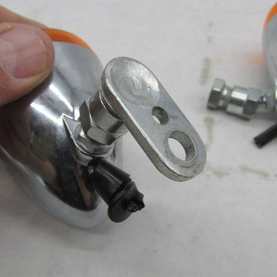 Pair of Harley Davidson OEM Chrome Amber Bullet Turn Signals 68972-00