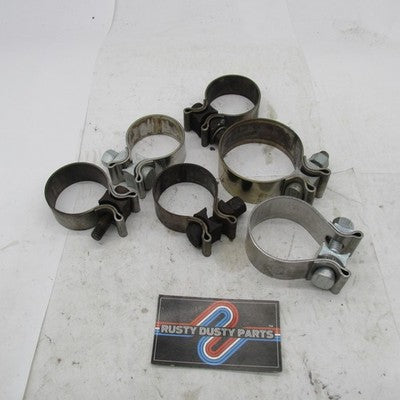 Mixed Lot of Harley Davidson Exhaust Muffler Clamps Hardware Various S