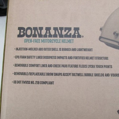 Biltwell NIB Bonanza Medium Helmet, Gloss Storm Gray 1001-165-203 | 01