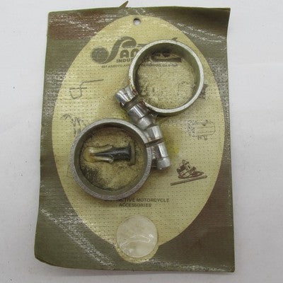 Santee NOS Vintage 2" Exhaust Clamp Pair for Harley-Davidson