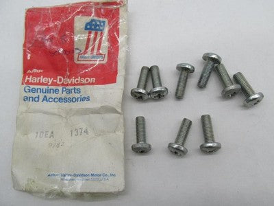 Lot of 9 Harley-Davidson Genuine NOS Chrome Panhead Screws 1374
