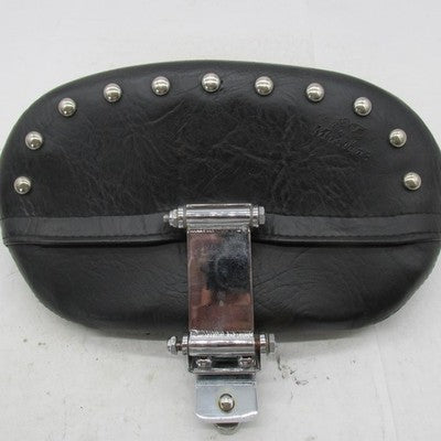 Mustang Adjustable Smooth Driver Backrest w/Chrome Studs Harley Tourin