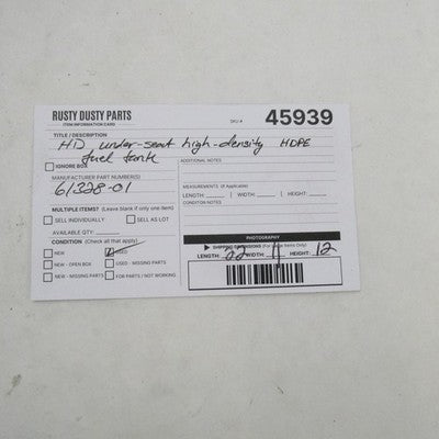 Harley Davidson OEM 02-06 V-Rod VRSC Under-Seat HDPE Fuel Tank 61328-0