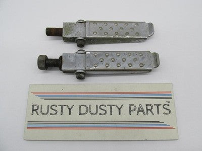 Pair of Harley Davidson Vintage Bobber Chopper Flat Dimpled Footpegs F