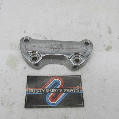 Harley Davidson Genuine Chrome Bar Shield Logo Handlebar Riser Clamp 5