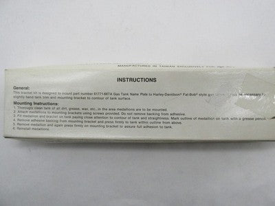 Harley Genuine NOS Gas Tank Badge Name Plate Mounting Brackets 61741-9