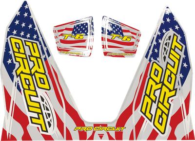 Pro Circuit T-6 Exhaust Decals Stars and Stripes DC22T6-SS