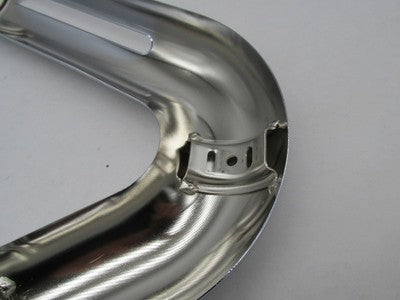Harley Breakout Fat Boy Chrome Rear Cylinder Slotted Exhaust Header Heat shield