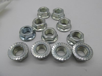 Lot of 11 Harley OEM NOS 3/8"-24 x 9/16" Hex Serrated Flange Locking N