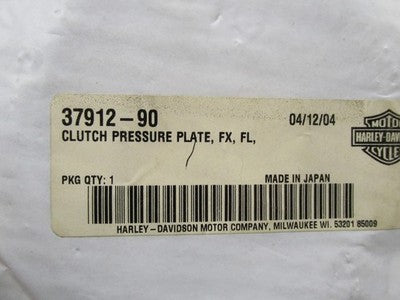 Harley Davidson OEM Genuine NOS Clutch Pressure Plate FX FL 37912-90