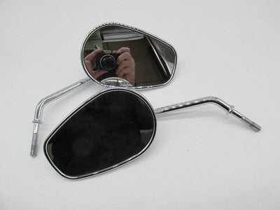 Pair of Harley-Davidson Genuine Chrome Stock Teardrop Short Stem Side