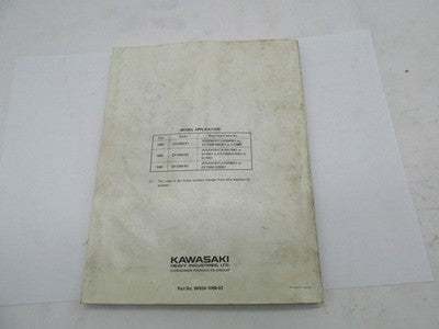 Kawasaki Official Factory 1988-1990 Ninja ZX-10 Motorcycle Service Sho