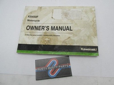 Kawasaki Official Factory KX450F Owner's Manual 99987-1839