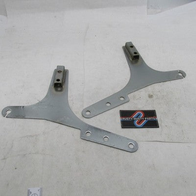 Pair of Harley Chrome 3-Hole Fender Strut Rigid-Mount Sissy Bar Side P