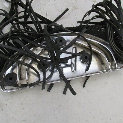 Harley OEM Half-Moon Bullseye Rider Floorboards w/ Studded Fringe 5059