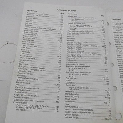 Harley Davidson Official Factory 2005 Softail Models Parts Catalog 994