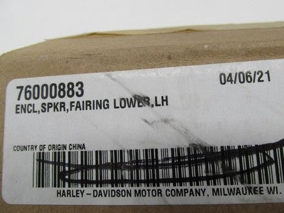 Harley Davidson Genuine NOS Left Hand Lower Fairing Speaker Eclosure 7