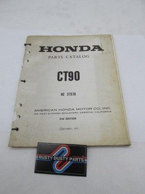 Honda Official Factory 1973 CT90 2nd Edition Motorcycle Parts Catalog