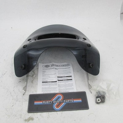 Harley OEM Dark Smoked Detachable Wind Splitter Vented Windshield & Ki