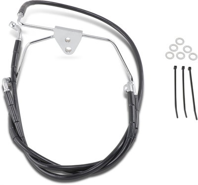 Drag Specialties Extended Stainless Steel Front Brake Line Kit 1741-2519