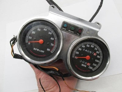 Harley OEM Dual Gauge Cluster 1974?1977 FX / FXE / XLH XLCH Tach and S