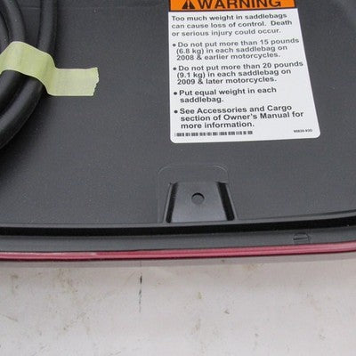 Harley Davidson OEM NOB Burgandy Right Hand Saddlebag Lid Cover Kit 90