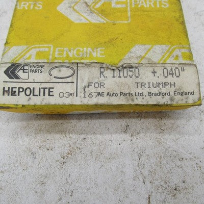Set of 2 Hepolite OEM NOS 2 Piston Rings Triumph T120 650cc +.040" R11