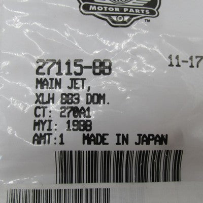 Harley-Davidson OEM Sportster XLH 883 Main Jet 27115-88