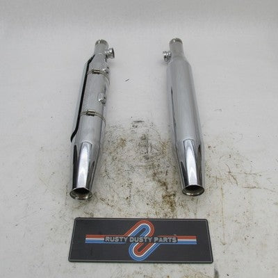 Set of Harley-Davidson OEM 00-06 Softail Chrome Mufflers 65413-00