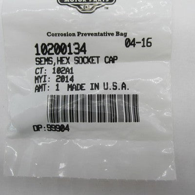 Lot of 2 Harley-Davidson OEM NOS SEMS Hex Socket Head Cap Screws 10200
