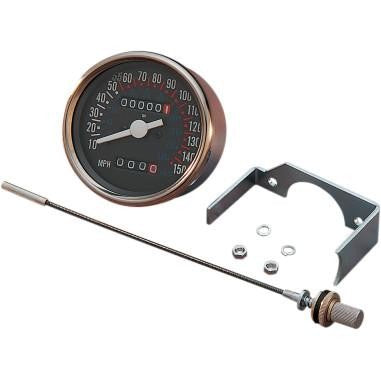 Drag Specialties 3 1/8in. Dash Mount Speedometer DS-243864