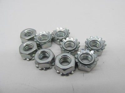 Lot of 9 Harley-Davidson NOS 1/4"-20 x 7/16" Hex Keps Nuts 7792