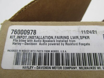 Harley Davidson Genuine NOS Pair Air Cooled Lower Speaker Fairing Kit