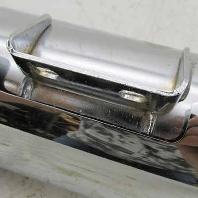 Pair of Harley OEM Stock Softail Street Bob Chrome Mufflers w/ Shields