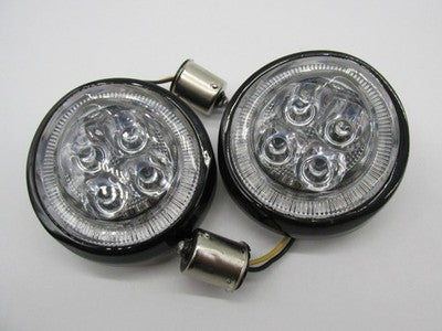 Ciro Fang NOS Signal Light Inserts Amber Black NIB 2040-2208