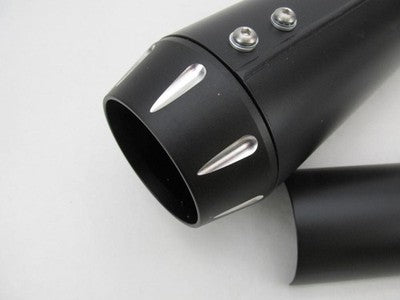 Harley Davidson Bassani Black Pseudo Exhaust Left Side Slip On Muffler