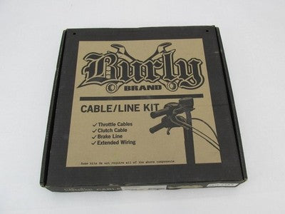 Burly 14" Ape Hanger 17-20 Touring FLHR Handlebar Vinyl Cable Wire Kit