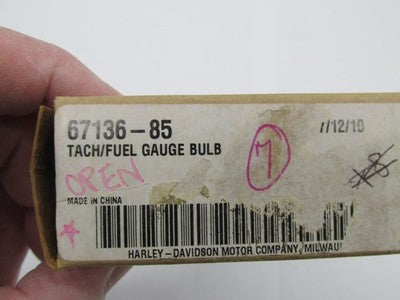 Lot of 7 Harley-Davidson OEM NOS Tachometer / Fuel Gauge Bulbs, Clear