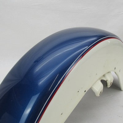 Harley OEM 00-13 Touring Road King Front Fender White w/ Blue Pinstrip
