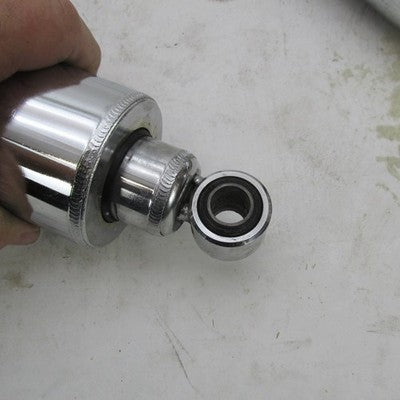 Pair of Harley OEM Softail CHROME Profile Low Rear Suspension Shocks 5
