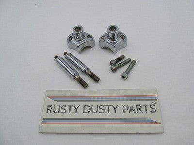 Set of Harley-Davidson Genuine Chrome Handlebar Risers 1-7/8" Tall