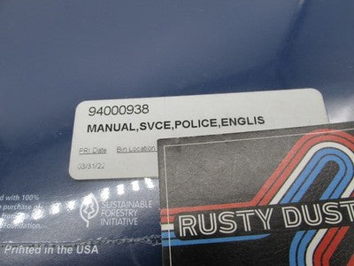 Harley-Davidson OEM NOS 2022 Police Models Service Manual Supplement 9