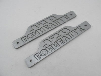 Pair of Triumph Bonneville 750 Silver Side Panel Badges Emblems 88-7306