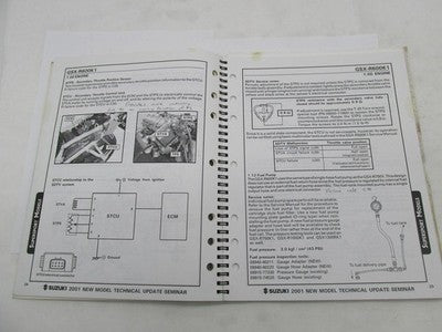 Suzuki Factory 2001 New Model Technical Update Seminar Manual Book 999
