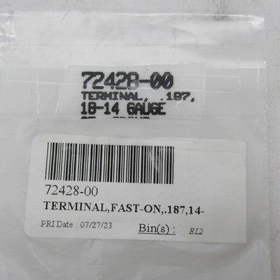 Lot of 5 Harley-Davidson OEM NOS .187 Fast-On Terminals 14-18 Gauge 72