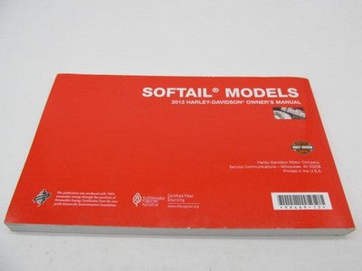 Harley Davidson Official Factory 2013 Dyna Models Owner's Manual 99469